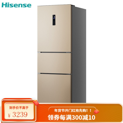 海信(Hisense)221升 三门冰箱 变频风冷无霜 节能家用电冰箱BCD-221WYK1DPQ