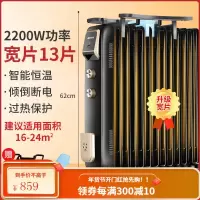 奥克斯取暖器家用大面积电暖气电热油汀电暖器全屋暖风机节能油丁 黑色宽片13片