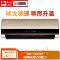 骆驼取暖器家用节能壁挂式暖风机浴室防水速热大面积卫生间电暖气 3000拉丝金