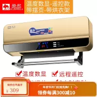 骆驼壁挂式取暖器小太阳电暖器制热小空调防水冷暖挂墙家用暖风机 金豪华大屏遥控款摆页功能烘衣架