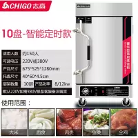志高蒸饭柜商用蒸米饭蒸馒头蒸包炉蒸菜机燃气蒸饭车全自动电蒸箱 智能定时款10盘[220V/380V]