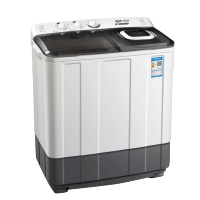 AUX/奥克斯 大容量8公斤双缸桶洗衣机半自动家用脱水小型 透明黑