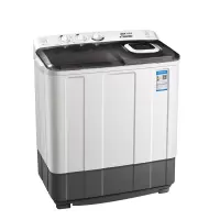 奥克斯 分桶洗衣机家用半自动双桶 带风干出租房 透明黑