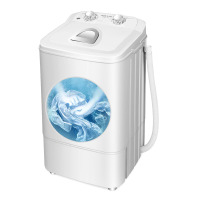 奥克斯洗衣机小型迷你婴儿童大容量单筒桶家用半全自动洗脱一体 白色