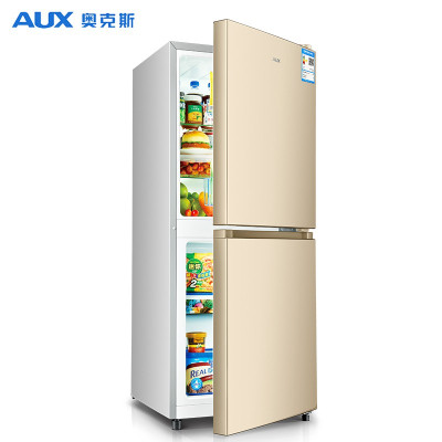 奥克斯(AUX) 125升双门电冰箱小型家用节能宿舍租房上冷藏下冷冻小冰箱