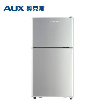 奥克斯(AUX)单双门迷你小冰箱宿舍租房节能家用冷藏冷冻小型电冰箱 拉丝银(双门50升)