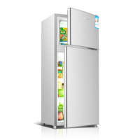 奥克斯(AUX)家用66升小冰箱双门冷藏冷冻节能两门寝室宿舍用电冰箱小型厨用冰箱办公室用电冰箱 银色
