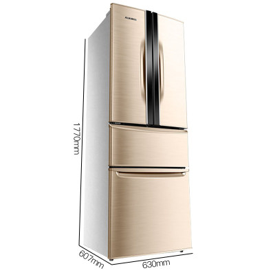 奥克斯(AUX)法式四门冰箱大容量特价多门家用三温电冰箱节能 奥克斯299L4冰箱拉丝金
