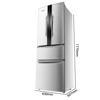 奥克斯(AUX)法式四门冰箱大容量特价多门家用三温电冰箱节能 奥克斯299L4冰箱拉丝银