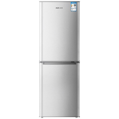 奥克斯(AUX)电冰箱家用大容量电冰箱小型双开门宿舍租房用节能三级能耗 银色两门-176 升 