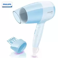 飞利浦(PHILIPS)电吹风机 家用1200W小功率迷你折叠吹风筒 蓝色