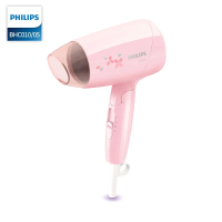 飞利浦电吹风机宿舍用学生小功率家用折叠迷你吹风筒冷热风 粉色