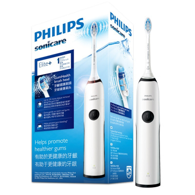 Philips/飞利浦电动牙刷 成人情侣充电式声波震动牙刷 黑色