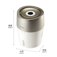 飞利浦(PHILIPS) 加湿器家用卧室办公室无雾迷你加湿器 牡蛎金(有数显)-2L