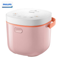 飞利浦(PHILIPS)小容电饭煲家用2L迷你 智能可预约小电饭锅 1-2人用 可煮小米 触摸控制 茱萸粉