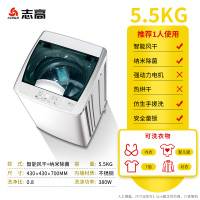 志高7.5KG洗衣机全自动家用小型热烘干洗脱一体迷你宿舍租房波轮 ⑤⑤除菌款