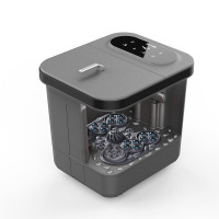 泰昌(Taicn) 高档杀菌足浴盆电动龙爪手按摩泡脚桶加热恒温洗脚桶洗脚盆 烟雨灰(转盘+龙爪)