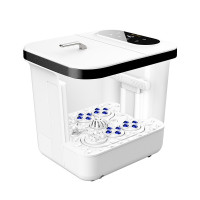 泰昌(Taicn) 高档杀菌足浴盆电动龙爪手按摩泡脚桶加热恒温洗脚桶洗脚盆 破晓白(转盘+龙爪)
