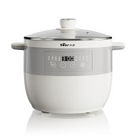 小熊(Bear) 电炖锅 家用电炖盅隔水炖全自动大容量煲汤锅煮粥锅宝宝辅食电砂锅可预约定时 1个2.5升+4个0.4升白