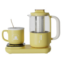 小熊养生壶迷你办公室家用多功能网红一人用电煮花茶器 黄色