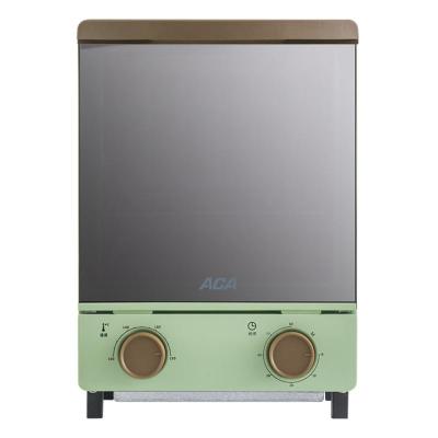 ACA北美电器烤箱家用多功能烘焙迷你小型家庭蛋糕厨房电烤箱12升 复古绿