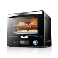 ACA电烤箱烤家用小型烘焙多功能大容量嵌入式风炉烤箱 黑色