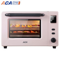 北美电器 ACA 电烤箱台式多功能烘焙电子式40升大容量独立控温低温发酵 粉色