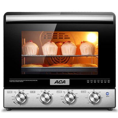 北美电器(ACA)电烤箱家用 立式38L多功能烘焙 背部涡轮热风独立控温烤箱