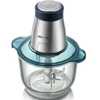 小熊(Bear)绞肉机不锈钢多能料理机 绞馅机碎肉打肉机切菜搅拌机