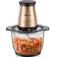 小熊新款绞肉机家用电动小型多功能料理打馅碎菜肉馅玻璃2L全自动 玫瑰金