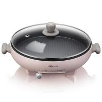 小熊电饼铛家用加深加大多功能烙饼薄饼烤肉神器蛋卷机不粘煎饼锅 粉红色