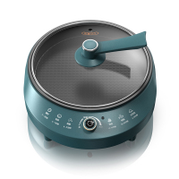 小熊电饼铛家用双面加热煎烤深盘不沾锅大号迷小型烙饼煎加大加深 深绿色