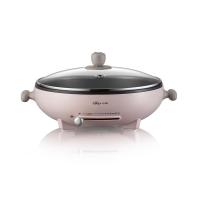 小熊电饼铛家用双面加热电饼档加深煎饼锅烙烤饼机神器迷小型煎锅 粉红色