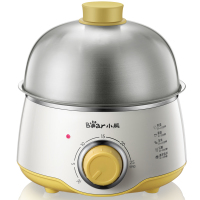 小熊(Bear)煮蛋器 双层全不锈钢家用蒸蛋器 定时自动断电 煮鸡蛋神器