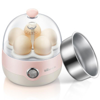 小熊蒸蛋器自动断电家用煮蛋器小型迷你1人宿舍蒸鸡蛋羹早餐神器 樱粉色