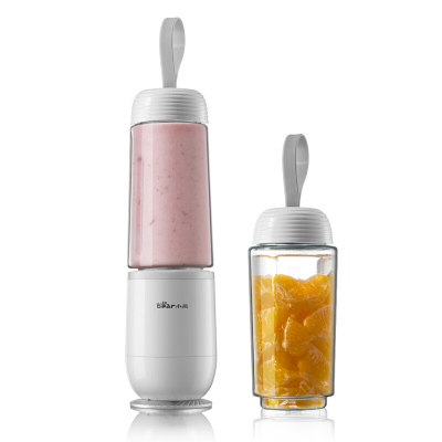 小熊(Bear)便携式榨汁机迷你家用多功能电动料理果汁机小型榨汁杯随身携带全自动 白色