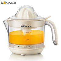小熊(Bear)电动榨橙汁机 小型家用全自动榨汁机炸果汁机柠檬柳橙子压榨器渣汁分离 0.4升+米黄色 五档调速+无刀头版