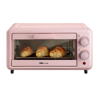 小熊电烤箱迷你小型家用多功能全自动11升双层蛋糕烘培机干果机 粉色