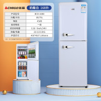 志高(CHIGO)复古冰箱双门家用小型双开门彩色欧式网红时尚电冰箱冷藏冷冻保鲜母婴母乳化妆品存储 BC-168D(白色)