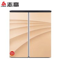 志高(CHIGO)镶入式冰箱 家用卧式吧台电冰箱 欧式小型橱柜式双开门 冷藏冷冻保鲜节能双门 步步高升金[时尚造型+冷藏