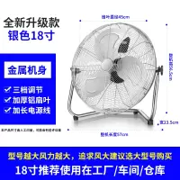 骆驼电风扇工业风扇除甲醛大功率强力落地爬趴地扇家用省电扇宿舍 18寸(商铺/仓库)