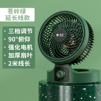 骆驼空气循环扇电风扇家用小型学生宿舍扇办公室对流电扇 骆驼台壁循环扇XH-801苍岭绿-另加3米延长线
