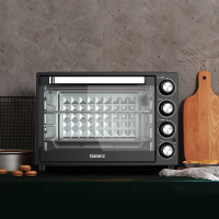 Galanz/格兰仕 K1T电烤箱 K1T 机械旋钮上下独立控温 旋转带烤叉 黑色 KS42LY