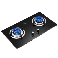 Aucma澳柯玛23B燃气灶天然气液化气煤气双灶小开孔尺寸打火灶 黑色