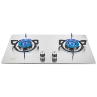 先科(SAST)燃气灶 煤气灶双灶 嵌入式家用猛火灶 天然气 灶液化 [店长推荐]不锈钢款 三环猛火 零秒点火K03S