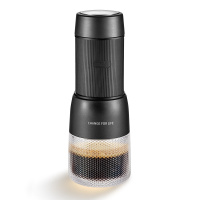 ACA/北美电器 AC-MC01胶囊咖啡机家用小型手压迷你意式现磨便携 黑色