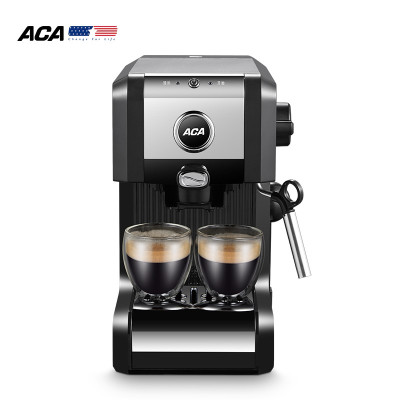 北美电器 ACA 意式20bar半自动双孔一键花式咖啡办公室商用自动奶泡系统即热式机 AC-E20A 家用咖啡机