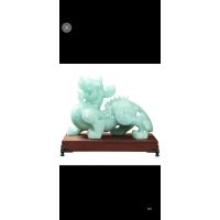 貔貅摆件玉石皮丘一对