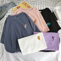 刺绣t恤男短袖韩版潮流ins网红情侣2020新款夏季百搭学生半袖体恤