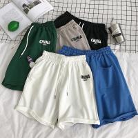 网红男生裤子ins港风韩版潮流工装运动短裤宽松直筒休闲五分裤子